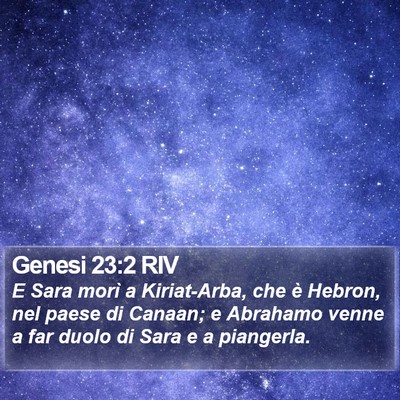 Genesi 23:2 RIV Bible Verse Image