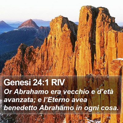 Genesi 24:1 RIV Bible Verse Image