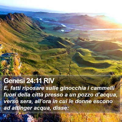 Genesi 24:11 RIV Bible Verse Image