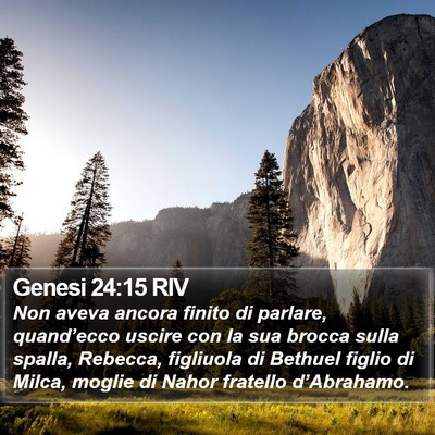 Genesi 24:15 RIV Bible Verse Image