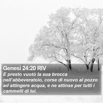 Genesi 24:20 RIV Bible Verse Image