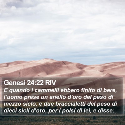 Genesi 24:22 RIV Bible Verse Image