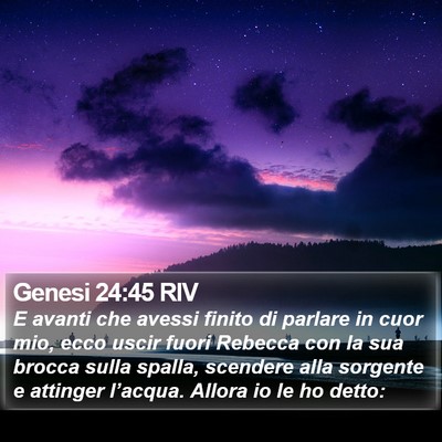 Genesi 24:45 RIV Bible Verse Image