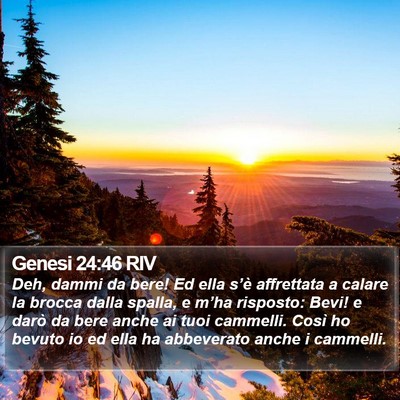 Genesi 24:46 RIV Bible Verse Image