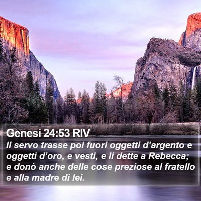 Genesi 24:53 RIV Bible Verse Image