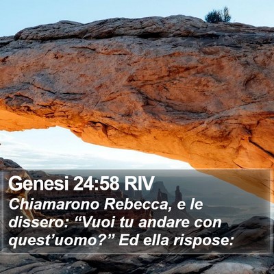 Genesi 24:58 RIV Bible Verse Image
