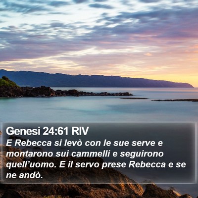 Genesi 24:61 RIV Bible Verse Image