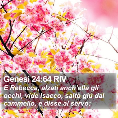 Genesi 24:64 RIV Bible Verse Image