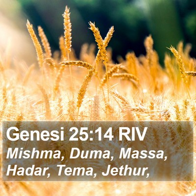 Genesi 25:14 RIV Bible Verse Image