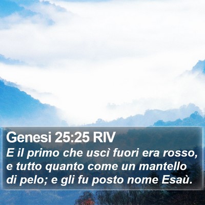 Genesi 25:25 RIV Bible Verse Image