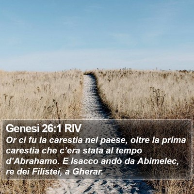 Genesi 26:1 RIV Bible Verse Image