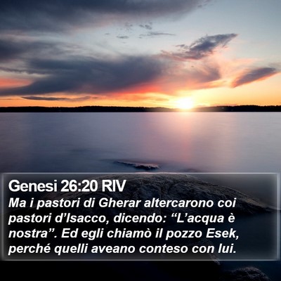 Genesi 26:20 RIV Bible Verse Image