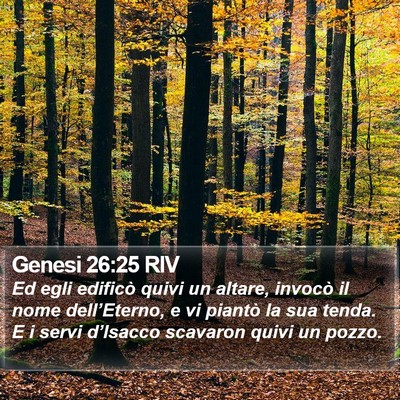 Genesi 26:25 RIV Bible Verse Image