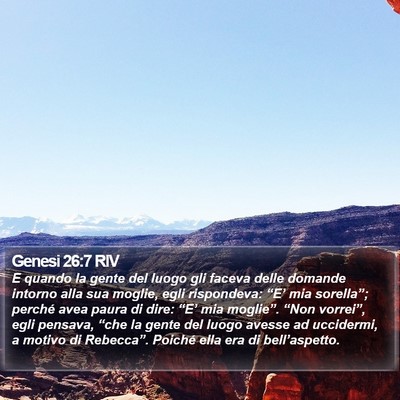 Genesi 26:7 RIV Bible Verse Image