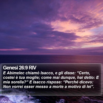 Genesi 26:9 RIV Bible Verse Image
