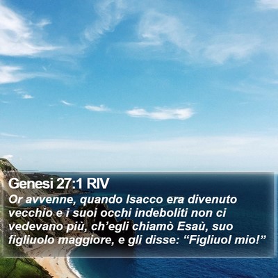 Genesi 27:1 RIV Bible Verse Image