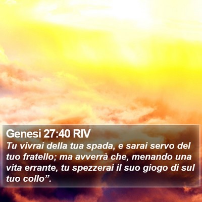 Genesi 27:40 RIV Bible Verse Image