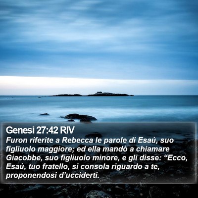 Genesi 27:42 RIV Bible Verse Image