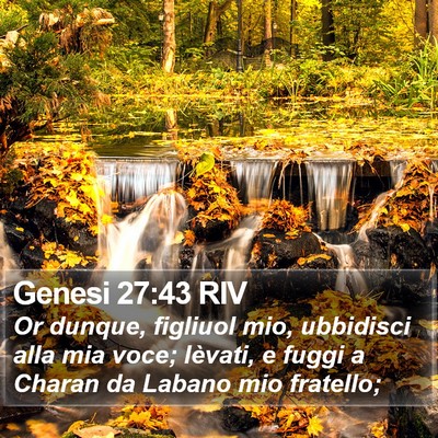 Genesi 27:43 RIV Bible Verse Image