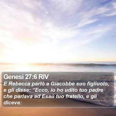 Genesi 27:6 RIV Bible Verse Image