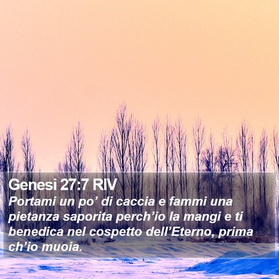 Genesi 27:7 RIV Bible Verse Image