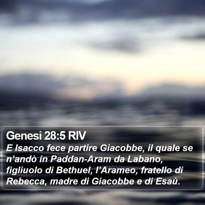 Genesi 28:5 RIV Bible Verse Image