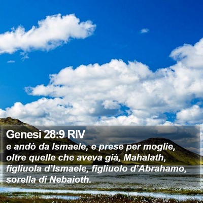 Genesi 28:9 RIV Bible Verse Image