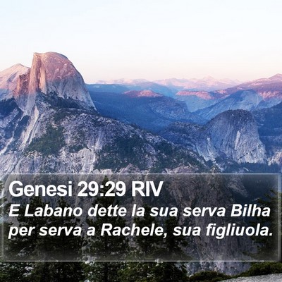 Genesi 29:29 RIV Bible Verse Image