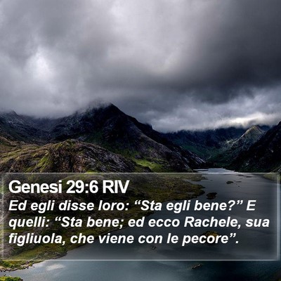 Genesi 29:6 RIV Bible Verse Image