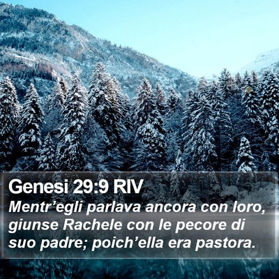 Genesi 29:9 RIV Bible Verse Image