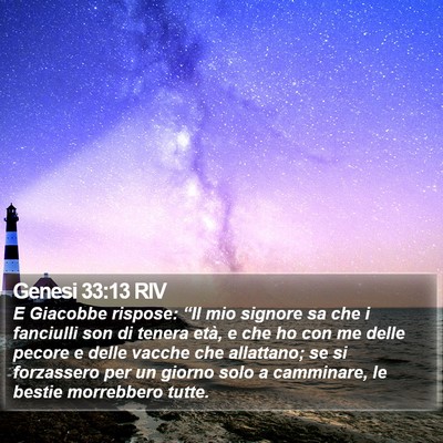 Genesi 33:13 RIV Bible Verse Image