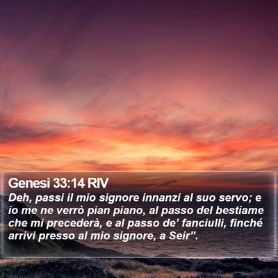 Genesi 33:14 RIV Bible Verse Image