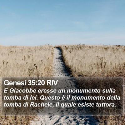 Genesi 35:20 RIV Bible Verse Image