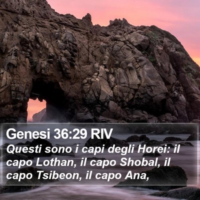 Genesi 36:29 RIV Bible Verse Image