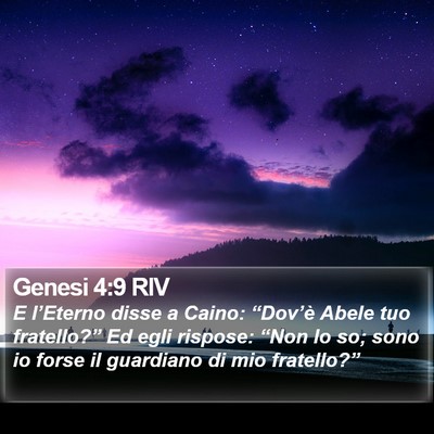 Genesi 4:9 RIV Bible Verse Image