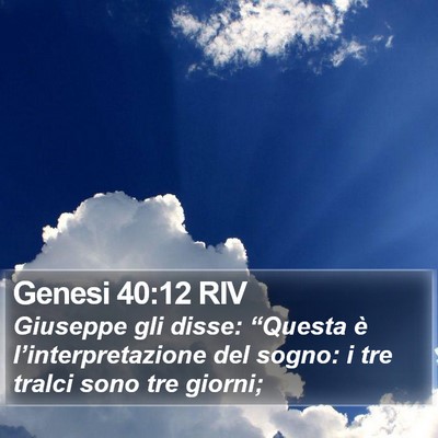 Genesi 40:12 RIV Bible Verse Image