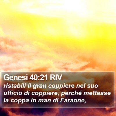 Genesi 40:21 RIV Bible Verse Image