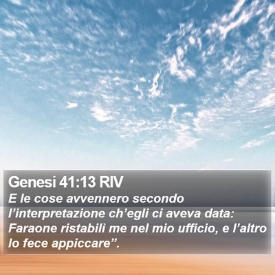 Genesi 41:13 RIV Bible Verse Image