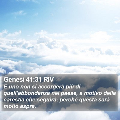Genesi 41:31 RIV Bible Verse Image