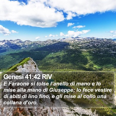 Genesi 41:42 RIV Bible Verse Image