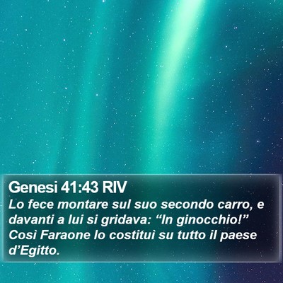 Genesi 41:43 RIV Bible Verse Image