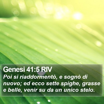 Genesi 41:5 RIV Bible Verse Image