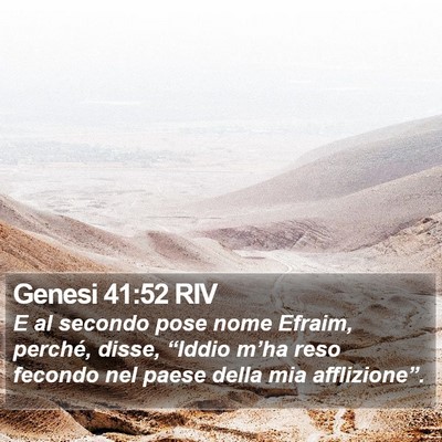 Genesi 41:52 RIV Bible Verse Image