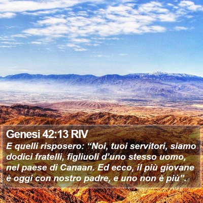 Genesi 42:13 RIV Bible Verse Image