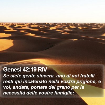 Genesi 42:19 RIV Bible Verse Image