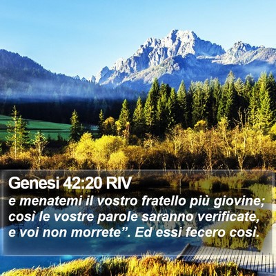 Genesi 42:20 RIV Bible Verse Image
