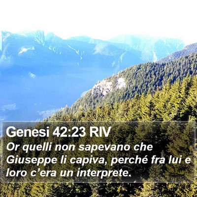 Genesi 42:23 RIV Bible Verse Image