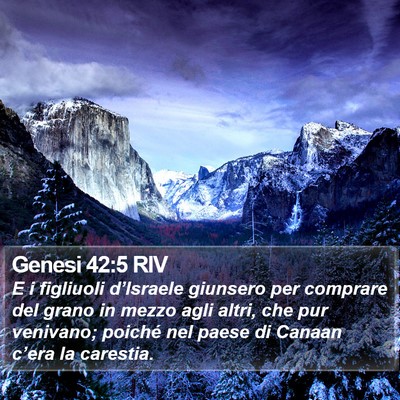 Genesi 42:5 RIV Bible Verse Image