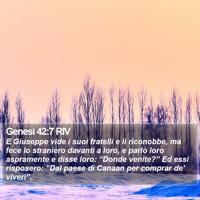 Genesi 42:7 RIV Bible Verse Image