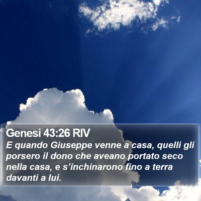 Genesi 43:26 RIV Bible Verse Image